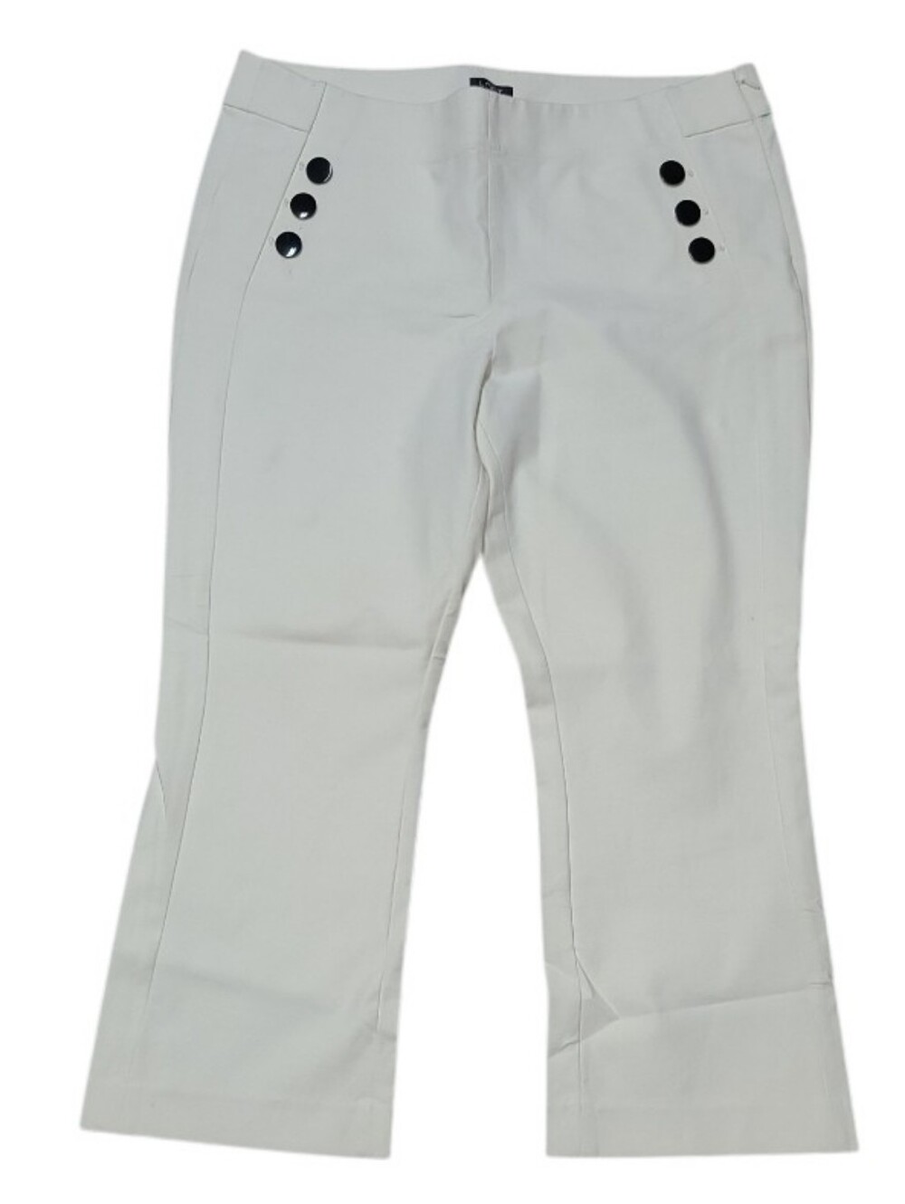 LOFT NWOT Women's Plus Sz 14 White Ankle Pants Crop Style Leg Classic Workwear
